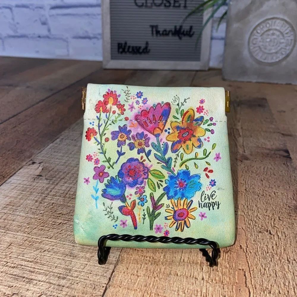 Natural Life "Live Happy" Small Pouch. - Picture 2 of 11